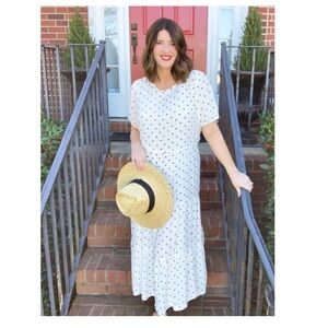 Heart Print Polka Dot Free People Inspired Maxi Dress